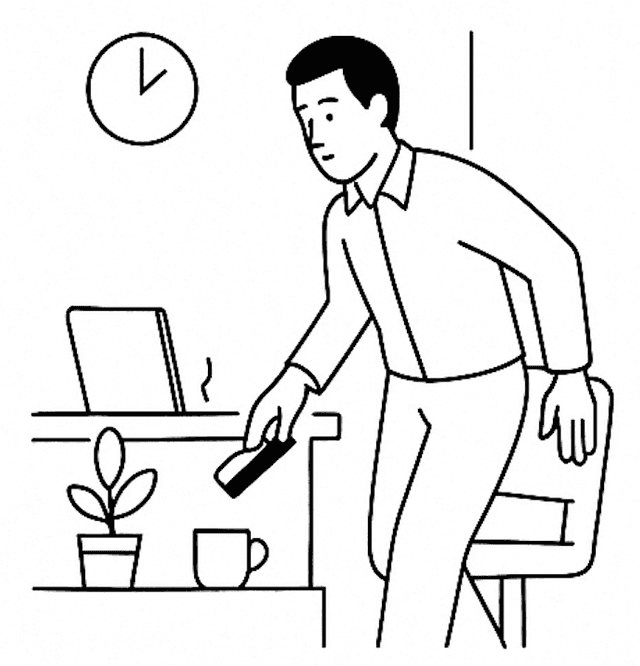 Illustration : utilisation du Pocket-Qamis au travail
